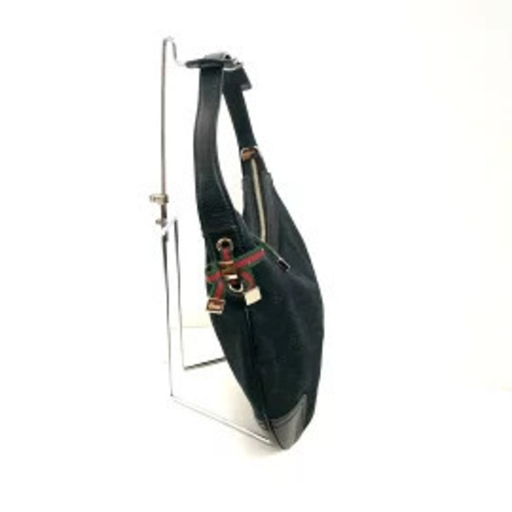 Gucci Princy GG Handbag gusset black jacquard leather